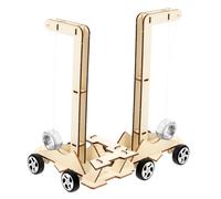FUNOMOCYA 2pcs Gravitational Car DIY Science Experiment Kit for Educational Wooden Self-made Gravity Vehicle Stem Learning Plaything Random Color