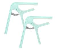 FUNOMOCYA 2pcs Guitar Capo Capo for Acoustic Electric Guitars Ukulele Tuner Clips Durable and Easy to Use Green Anti-slip Design Essential Music Accessories
