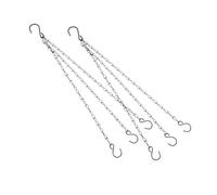 FUNOMOCYA 2pcs Heavy Duty Iron Hanging Chain with Hooks for Garden Flower Pots Lanterns Bird Feeders Black S-Hook Chains for Planters Outdoor Decorative Hanging Basket Support