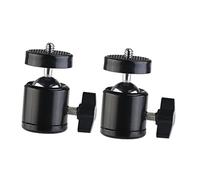 FUNOMOCYA 2pcs Hot Shoe Mount Ring Light Mount Tripod Ball Head for Camera Camcorder Smartphone Led Video Lights Microphones Video Monitors and Ring Flashes