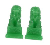 FUNOMOCYA 2pcs Lion Statue Decor Resin Lion Figurine for Desktop Office Antique Style Adornment Feng Shui Ornament for Excellent Workmanship