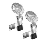 FUNOMOCYA 2pcs Metal Candle Snuffer Shell Shaped Automatic Wick Extinguisher Fire Prevention Tool for Candle Safety Versatile Use at Gatherings Ceremonies Romantic Dinners