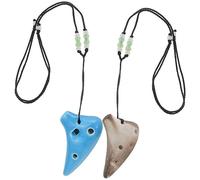 FUNOMOCYA 2pcs Mini Ocarina Musical Instrument for Boys and Girls Beginner Student Portable Toy Necklace