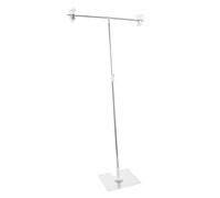 FUNOMOCYA 2pcs Mini T-shape Photography Backdrop Stand Portable Background Frame White Backdrop Shelf for Product Photography