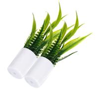 FUNOMOCYA 2pcs Miniature Potted Plant Doll House Accessories Realistic Bonsai Decor for Dollhouse Scenes Indoor Artificial Greenery