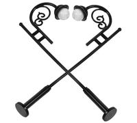 FUNOMOCYA 2Pcs Miniature Street Lamp Model Metal Mini House Ornament for Dollhouse Scene Lamp Decor Desktop Landscape DIY Accessories