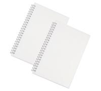 FUNOMOCYA 2Pcs Minimalist Transparent Coil Notebook Dull Polish Finish Spiral Notepad with Lined Pages Thick Flat Paper for School Office Scrapbook and Diary Writing