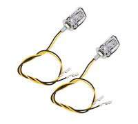 FUNOMOCYA 2pcs Motorcycle Turn Signal Indicators Mini LED Blinkers with Transparent Shell Shock-resistant Front Rear Lights for Dirt Bike Scooter Motorbike Accessories