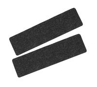 FUNOMOCYA 2pcs Non-slip Stair Tread Pads, Washable Polyester Step Rugs | Black Peel-and-stick Backing, Tpr Traction Base, Reusable Design, Reduces Noise, Suitable for Open-riser Stairs and Rentals