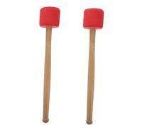 FUNOMOCYA 2pcs Percussion Drum Mallet Sticks Foam Tip Handle for School Bands and Practice
