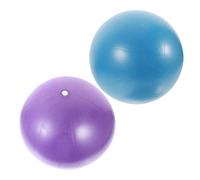FUNOMOCYA 2pcs Pilates Balance Training Balls Mini Fitness Soft PVC Exercise Balls with Pump for Core Strength Yoga Physical Therapy and Home Workout Purple Blue
