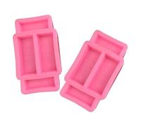FUNOMOCYA 2pcs Pink Silicone Mold for Candy and Chocolate, 4-Cavity Gold Bar Shape Baking Mold Set, Food-Grade Silicone for Home Candy Making and Baking