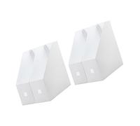 FUNOMOCYA 2Pcs Plastic Desk Organizer File Holders Thickened Document Shelf for Office Desktop Storage Frosted Dual Rack Practical Document Organizer for Books and Files