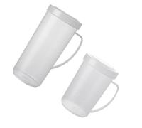 FUNOMOCYA 2pcs Plastic Measuring Cups Milk Jug Microwave Safe Coffee and Milk Measuring Jugs for Home Kitchen Tableware