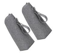 FUNOMOCYA 2pcs Portable Insulated Milk Bottle Bags for Food Storage and Warming Stylish Gray Nursing Bottle Cooler Pouches for Moms The -Clean Thermal Travel Container