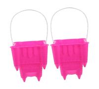FUNOMOCYA 2Pcs Portable Snow and Sand Castle Buckets for Outdoor Play Abs Random Color Lightweight Random Color