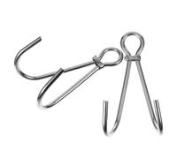 FUNOMOCYA 2Pcs Portable Stainless Steel Double-claw Diving Hook for Scuba Diving Corrosion-resistant Metal Reef Hook Lightweight Underwater Attachment Tool