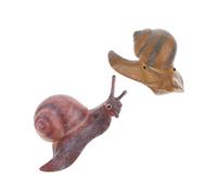 FUNOMOCYA 2pcs Realistic Snail Figurine Educational Animal Figure Simulation for Early Learning Garden Desktop Decoration Plastic