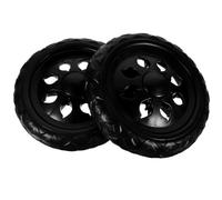 FUNOMOCYA 2pcs Replacement Shopping Cart Wheels Trolley Cart Casters Plastic Material Black Colour Simple Installation and Not Easy to Shake Suitable