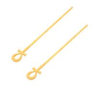 FUNOMOCYA 2pcs Scepter Costume Staff Cosplay Cane Prop Costume Scepter Accessory Ancient Egypt Cane Cosplay Halloween Prop Staff Halloween Walking Stick Plastic Golden