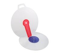 FUNOMOCYA 2pcs Silicone Mixing Bowl Lids Flexible Fit Splatter Guard for Electric Mixers Anti-Splash Cover for Baking Whisking and Blending Kitchen Cooking Tool in Red and Blue