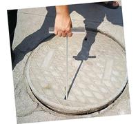 FUNOMOCYA 2pcs Stainless Steel Manhole Cover Lifter Hooks with Ergonomic T Handle Heavy Duty Weather Resistant Lifting Hooks for Storm Drains Rollup Doors and Outdoor Covers