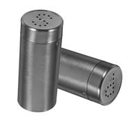 FUNOMOCYA 2pcs Stainless Steel Seasoning Dispenser Compact Portable Condiment Shaker for Salt Pepper Kitchen Spice Jar for Outdoor Bbq and Everyday Use