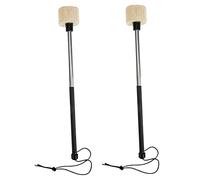 FUNOMOCYA 2pcs Stainless Steel Snare Drum Mallets with Felt Heads, Percussion Drumsticks for Band and Stage Performance, Professional Military Style Drumstick Accessory