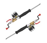 FUNOMOCYA 2pcs Tire Inflator Air Chuck with Built-in Pressure Gauge High-strength Construction Ergonomic Lever Design for Fast Efficient Inflation Compatible with Cars Trucks Suvs Automotive