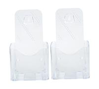 FUNOMOCYA 2pcs Transparent Acrylic Brochure Holder Wall Mounted Cards Holder Lightweight Literature Display Rack for Office Document Organization