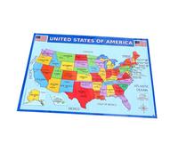 FUNOMOCYA 2pcs Usa Map Geography Posters Educational Wall Art for Classroom Home Bright Colors Fine Texture for Engaging Learning Experience Usa States Map for Geography Cognition
