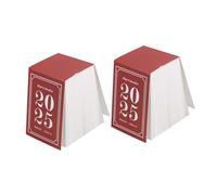 FUNOMOCYA 2pcs Vintage Mini Desk Calendar Tear-off Daily Agenda Planner Romantic Poetry Series Home Office Management Scheduling