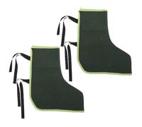 FUNOMOCYA 2Pcs Welding Boot Covers for Men, Military Green Canvas Shoe Protectors with Adjustable Laces, Thick Protective Foot Covers for Welding Safety and Industrial Work