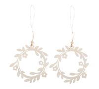 FUNOMOCYA 2PCS Wooden Wreath Frames Scandinavian Style DIY Floral Hoop Rings for Crafts Easy to Install Nordic Charm Decor for Home Christmas Wedding Wall and Table Use