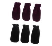 FUNOMOCYA 2sets Piano Pedal Protective Covers Velvet Foot Pad Sleeves for Piano Pedals Elegant Design Anti-slip Durable Accessories for Musical Instruments Purple Black
