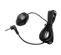 FUNOMOCYA 3.5mm Wired Car Microphone with Adhesive Mount, Stereo Radio Receiver External Mic for Vehicle and Hands-free Wireless Aux Use, Black