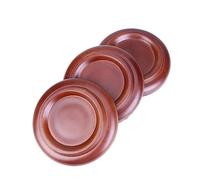 FUNOMOCYA 3 Pcs Solid Wood Piano Caster Cups Non Anti Noise Floor Protectors for Grand Pianos Size Brown Hardwood Caster Cups for Floors and Carpets