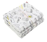 FUNOMOCYA 300pcs Snack Paper Bags Snack Takeaway Bags Design Paper Material Temporary Container for Food Service and Takeaway Packaging