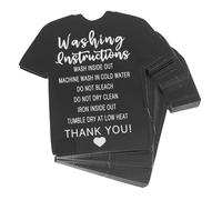 FUNOMOCYA 300pcs Washing Instruction Cards for Shirts Care Tags with Writable Surface Comprehensive Laundry Guide for Clothing Wash Labels for Retailers and Online Shops Black Pack