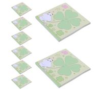 FUNOMOCYA 30pcs Four-leaf Clover Adhesive Note St Patricks Decorations Small Notepad Self Adhesive Notepads Cute Memo Pads for Office Desk Decor Mini Stick Notes for Students