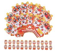 FUNOMOCYA 30pcs Lunar Year Money Pouches Red Envelopes for Year of Dragon Festival Lucky Bags Mixed Style Traditional Dragon Design for Prosperity and Blessings