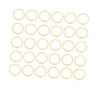 FUNOMOCYA 30pcs Metal Loose Leaf Binder Rings for Notebook Binding Index Card Rings Heavy-Duty Yellow Book Binding Hoops for School Office Crafts and Organizing