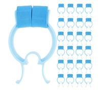 FUNOMOCYA 30pcs Nose Clips for Respiratory Training and Swimming Soft Plastic Nose Clamp with Foam Padding for Bleeding Control Pulmonary Function Test Support Comfortable Fit