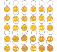FUNOMOCYA 30pcs Portable Number Tags Key Tag with Keyring Lightweight Aluminum Alloy Round Key for Restaurants and Kindergartens Sturdy and Withstand Wear and Tear