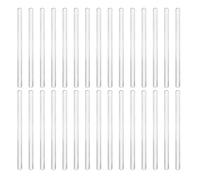 FUNOMOCYA 30PCS Transparent Glass Round End Stir Rods Solid Glass Mixing Sticks with Smooth Circle Head for Beauty DIY Lip Balm Cosmetic Blending and Lab Testing