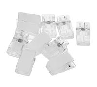 FUNOMOCYA 30Pcs Transparent Self Adhesive Spring Clips for Walls Clear Photo and Id Badge Holders Plastic Wall Mount Clips for Office Home School Trade Shows Stickers and Posters
