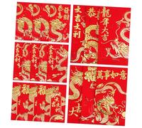 FUNOMOCYA 36 Pcs Year Dragon Red Envelopes Large Cash Envelopes with Gold Embossed Dragon Pattern for Lunar Year Festival