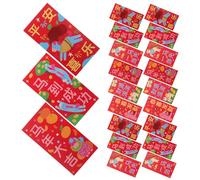 FUNOMOCYA 36pcs Zodiac Red Envelopes Lunar Year Money Envelopes with Cartoon Horse Patterns Blessing Words for Weddings Spring Festival Celebrations Giving