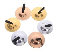 FUNOMOCYA 3pairs Boys and Girls Hand Held Bells Percussion Musical Instruments Finger Cymbals for Party Boys and Girls Castanets Musical Instrument and Bells for Percussion