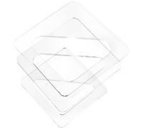 FUNOMOCYA 3Pcs Acrylic Cutting Board Punching Mold with Handle Triangle Router Templates for Precise Kitchen Chopping Block Making Transparent Stencils for Small to Large Boards